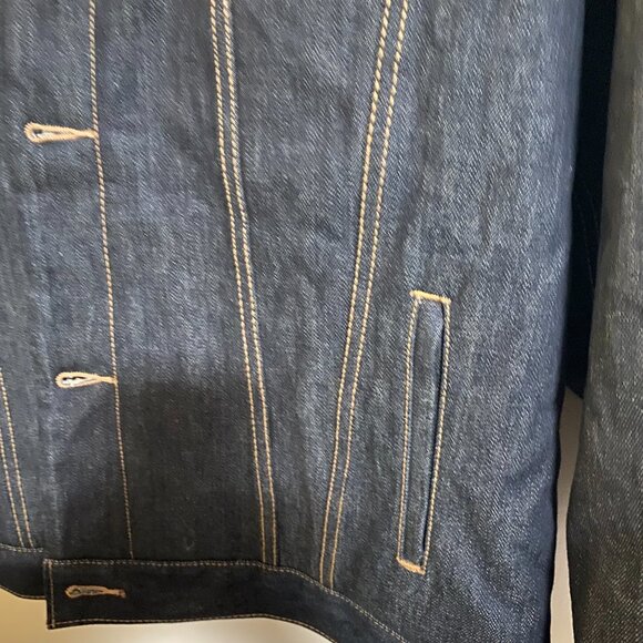 Levis Sherpa jacket dark wash denim Excellent condition Size XXL - Picture 4 of 10